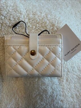 Kurt Geiger London Multi Card Holder WHITE Quilted NWT